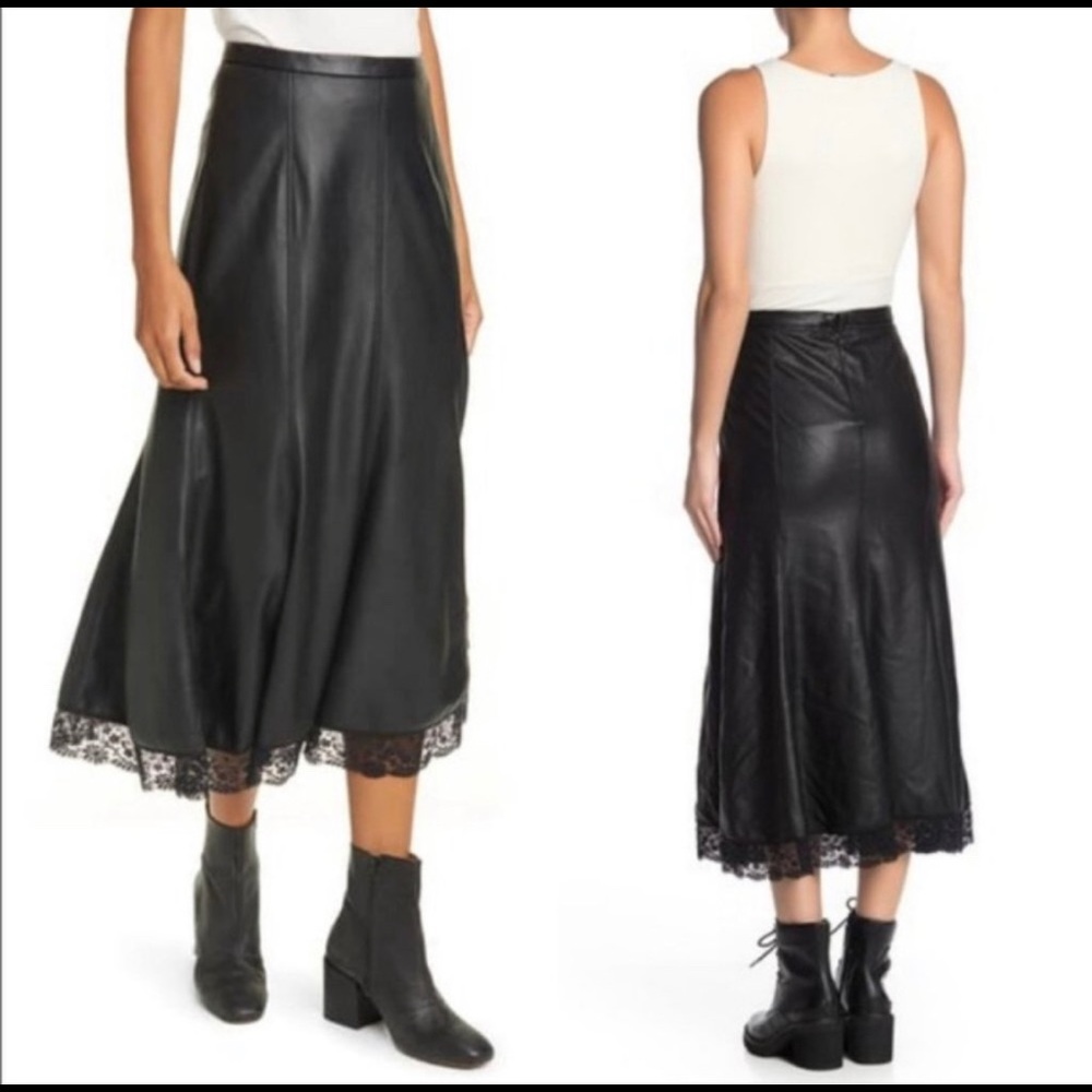 NWT Free People Film Noir Black Midi Dress